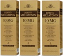 Solgar Liquid Melatonine 10 mg, Natural Black Cherry Flavor - 2 fl oz, Pack of 3 - Geweldig voor Jet Lag - Veganistisch, Glutenvrij - 177 Totaal porties