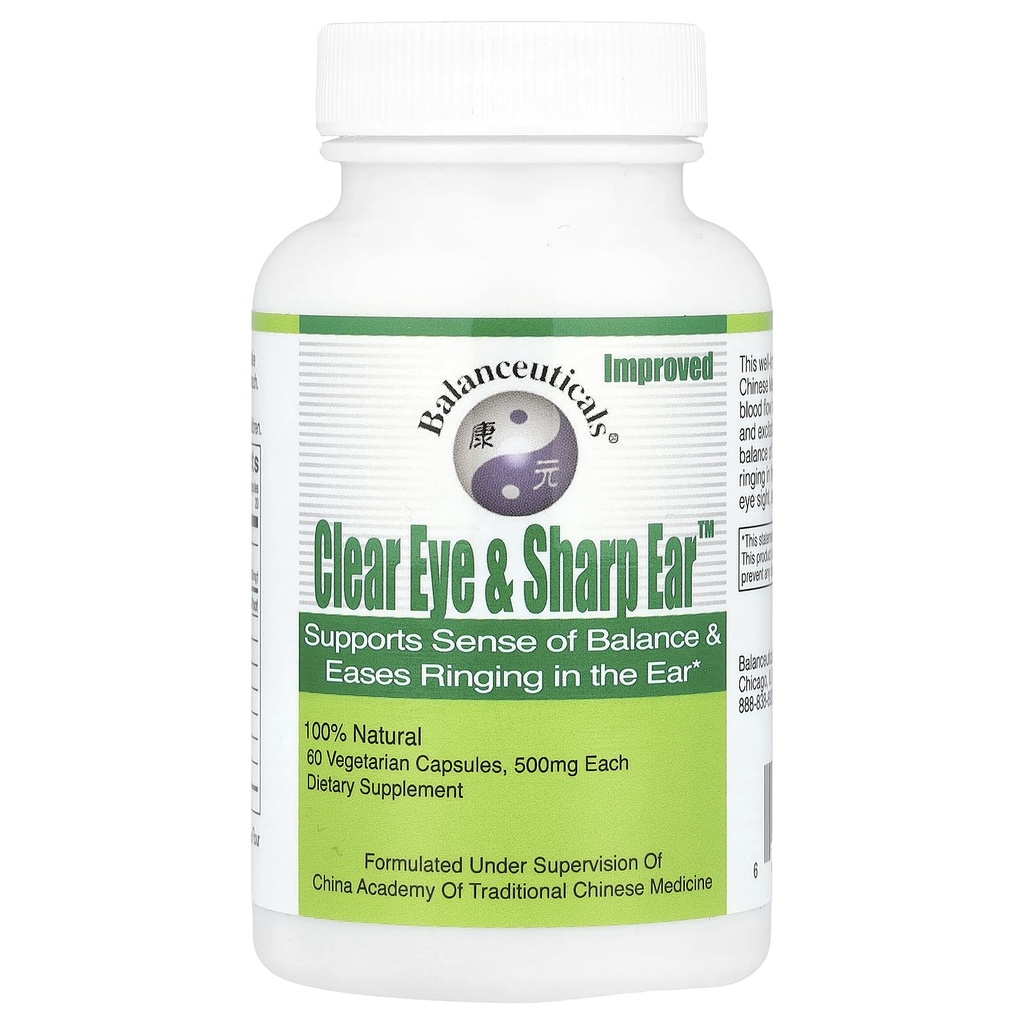 Clear Eye & Sharp Ear Dietary Supplement Capsules, 500 mg, 60 Telfles