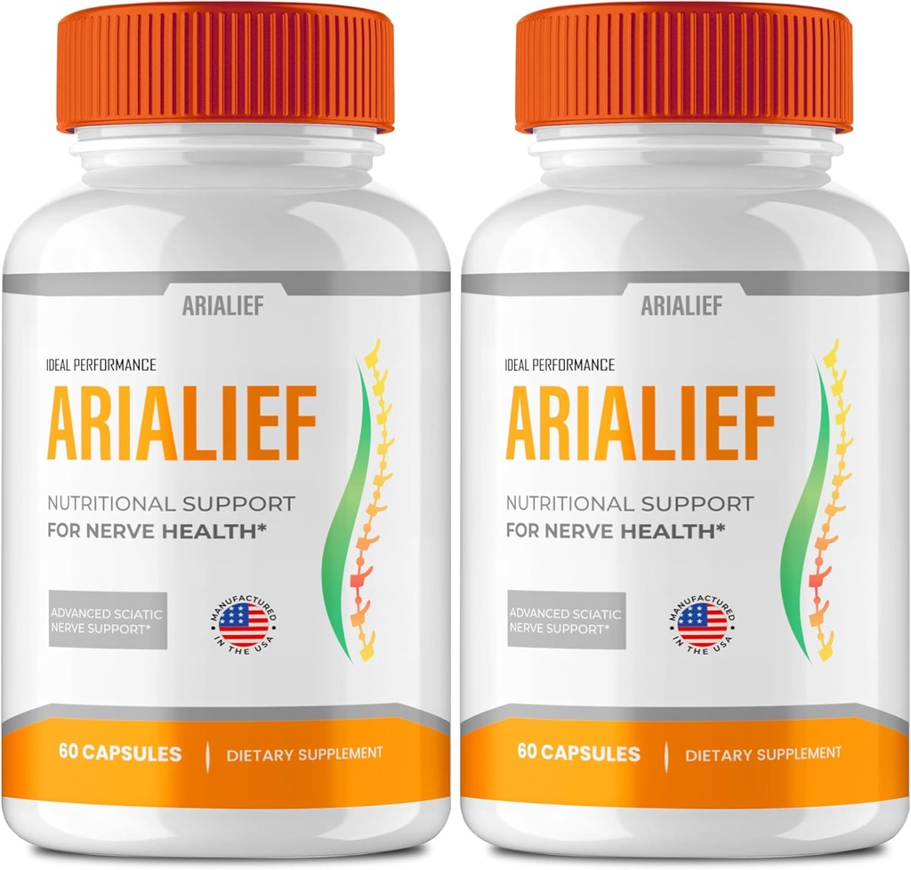 Arialief Capsules for Neuropathy, Arialief for Neuropathy, Arialief primepalm for Neuropathy & Sciatica, Arialief Priepalm Supplement Pillen, Arialief Vitamine Reviews (2 Pack)