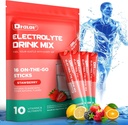 Suikervrije Electrolyten poeder met natuurlijke smaken, 3X snelle hydratatie pakketten met 10 Electrolyte & vitamines, vloeibare dagelijkse IV, Non-GMO, Glutenvrije, Keto, Veganist, 16 Sticks, Aardbei