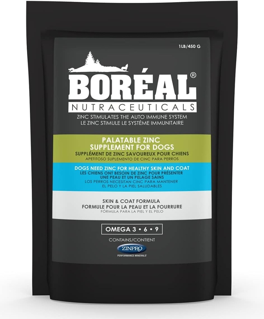 Boréal Palatable Zink Supplement voor honden 16 oz Re-Sealable Bag