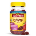 Gommies prénatales faites de nature avec DHA et acide folique, supplément de vitamines et minéraux prénatals pour le soutien nutritionnel quotidien, 60 Gommies, 30 jours d'approvisionnement