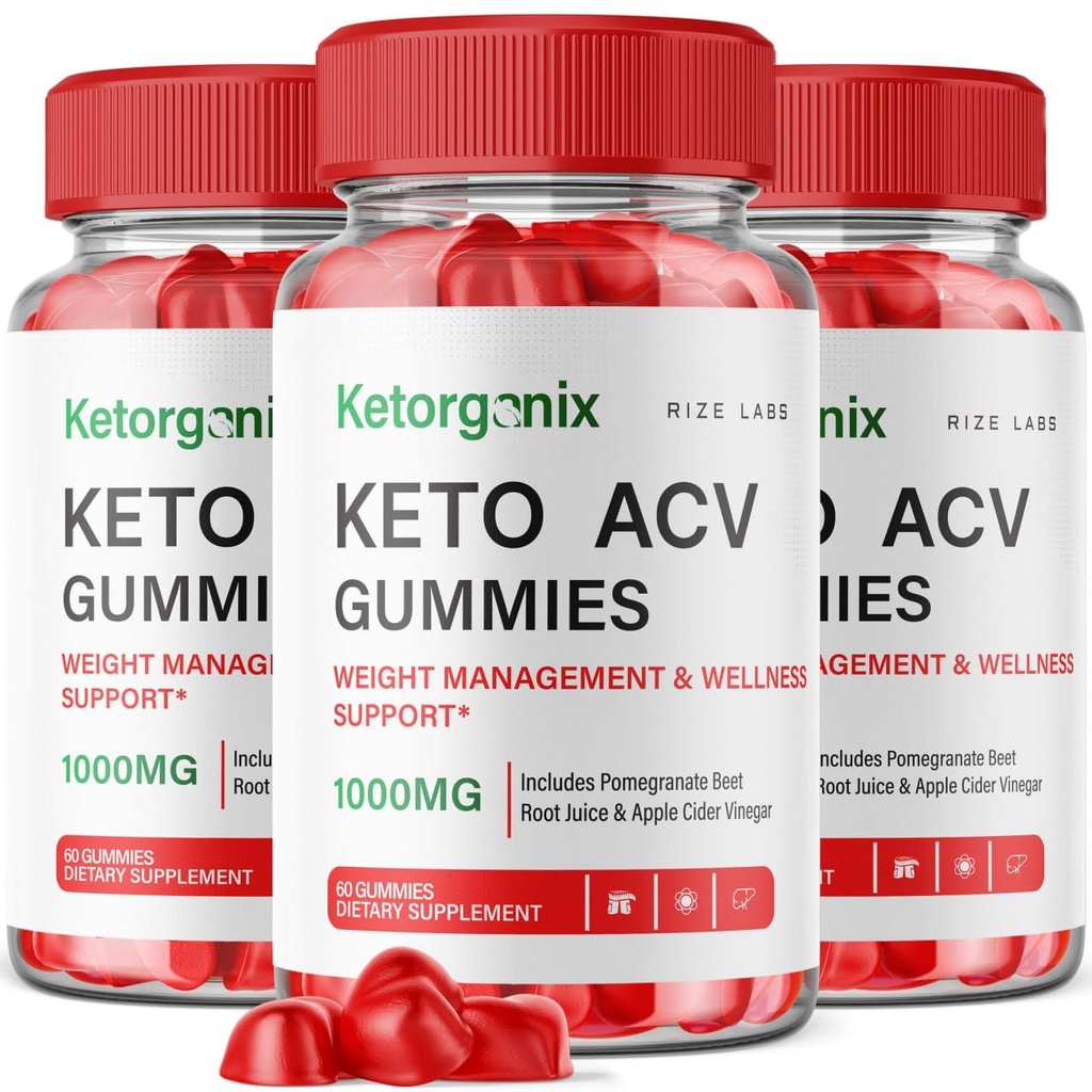 ize labs Ketorganix Keto ACV Gummies pour la perte de poids avancée Ketorganix Keto Gummies avec supplément de vinaigre de cidre de pomme Belly Fat Gomitas Pastillas (180 Gummies) (Pack de 3)