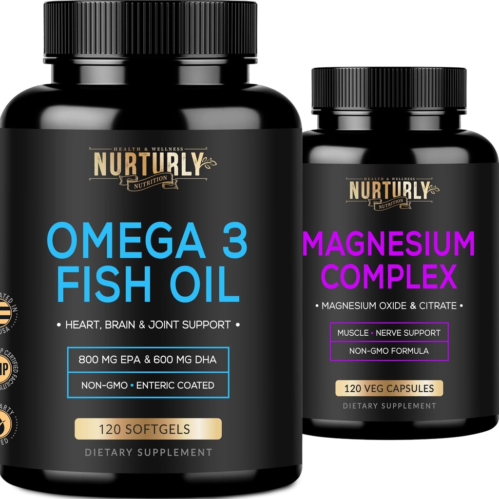 Magnesium Complex en Omega 3 Visolie - Magnesium Citrate 500MG 