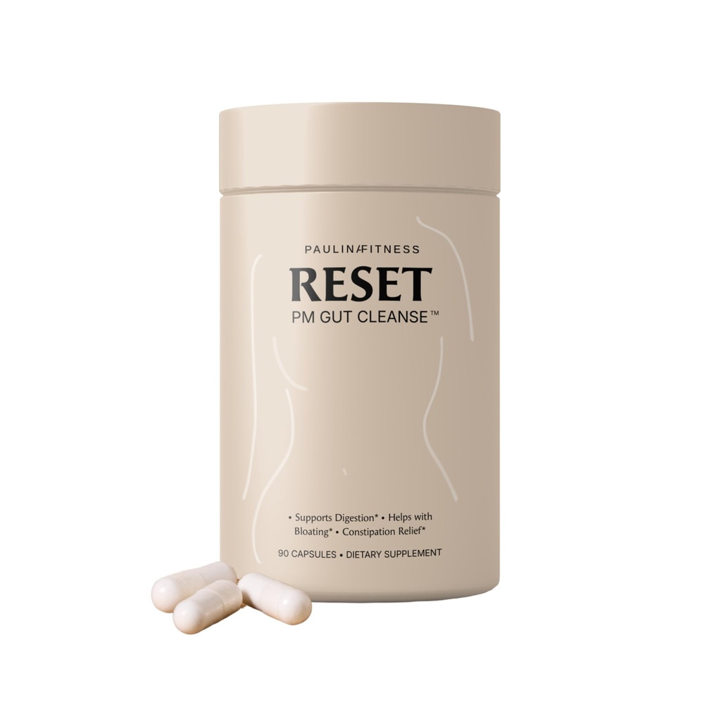 Paulina FITNESS Reset Overnight Digestive Aid, Bloating Relief, & Gut Health Supplement: désintoxication naturelle et nettoyage digestif pour soutenir la gestion du poids et soulager la constipation.