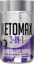 NDS Nutrition Advanced 3-in-1 - Keto Pillen voor Fat Loss Support Carb Blocker Appetite Suppressant - Witte Nier Bean, Chitosan, Raspberry Ketones, en Vanadium (90 Capsules)