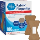 MED PRIDE Steriele Vingertip Stof Bandages 1.75in X 3in Hypoallergeen Kleefstof Latex-vrij 100 Tellen