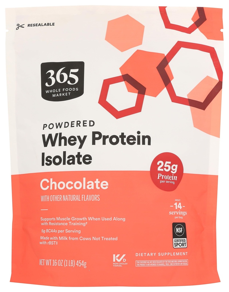 365 par Whey Protein Isolate, Chocolat, 16 once