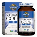 Garden of Life Vitamine Code Whole Food Multivitamine voor mannen - 120 Capsules, Vitaminen voor mannen, Fruit & Veggie Blend en Probiotica voor energie, hart, Prostaat Gezondheid, Vegetarische Heren Multivitaminen