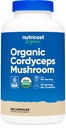 Nutricost Cordyceps Mushroom Capsules 1100mg, 90 Serv - CCOF Gecertificeerd Gemaakt met Biologische, Glutenvrij, 550mg Per Capsule (180 Capsules)