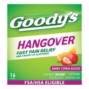 Goody's kater Relief Powder, dubbele actie snelle hoofdpijn pijn verlichting met aspirine en cafeïne, Berry Citrus smaak, 16 Tellen
