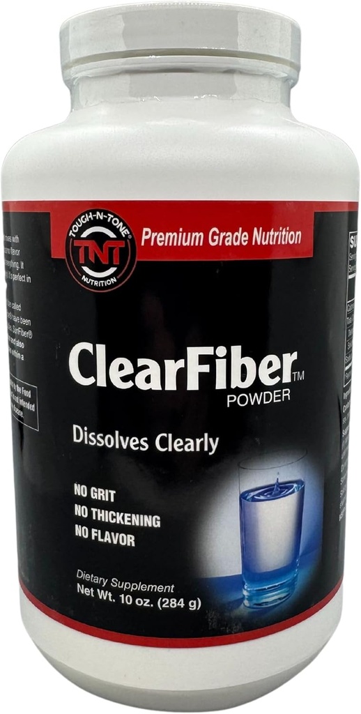 TOUGH-N-TONE Poudre de fibre claire – Fibre soluble avec SunFiber® PHGG – Sans goût, sans odeur, sans épaississement – Soutient la santé digestive et cardiaque – Prébiotique