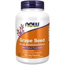 NOW Foods Supplements, Grape Seed 100 mg - Gestandaardiseerde Extract, Hoog geconcentreerd Extract met een minimum van 90% Polyfenolen, met vitamine C, 200 Veg Capsules