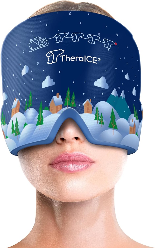 TheraICE Migraine Relief Cap, Koelende Gel Hat, Verzachtende Hoofdpijn Ice Pack Mask producten, Gezicht Koude Compress hoofd Wrap voor spanning & Stress