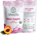 Meno-Support BloatX Organic Menopauze Relief: Balances & supports Hot Flashes, Hormones, Moods Swings, Night Sweats, & Bloating W/Black Cohosh, Red Clover & Dong Quai. Natuurlijke perzik smaak.