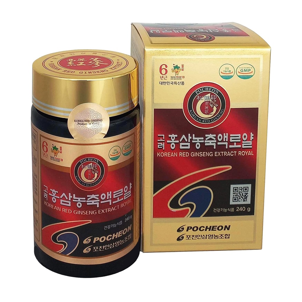 Pocheon 240g(8.5oz), 100% Pure Koreaanse 6jaar Root Panax Red Ginseng Extract Royal, 70% Solid State, Saponin, Natural Immune Support