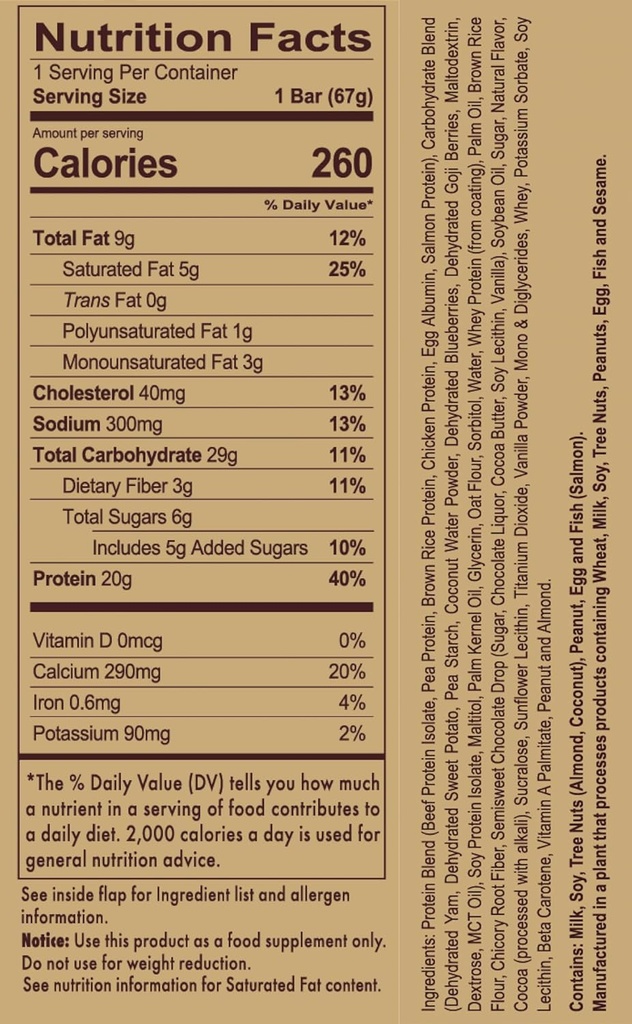 Barre REDCON1 MRE, Tasse à biscuits de croustilles au chocolat, 20g Barre de protéines alimentaires entières avec huile MCT - Facile à digérer, Barre de remplacement de repas délicieuse - Seringue de protéines, post ou pré-entraînement (4 barres)