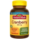 Nature Made Cranberry Supplement 500mg met vitamine C voor Immune & Antioxidant Support, Cranberry Blend voor Urine Tract Health, 1 per dag, 60 capsules