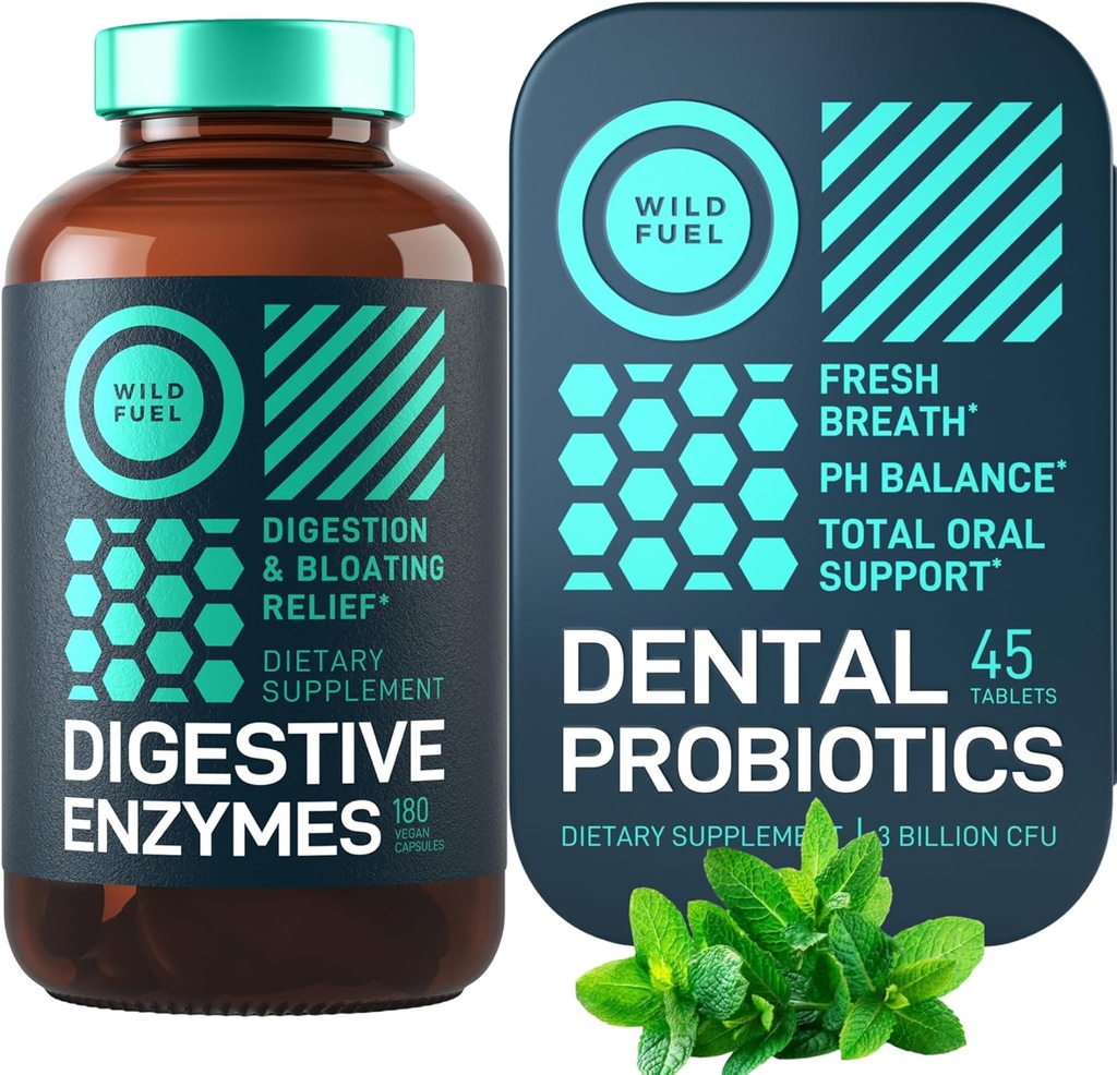 WILDE BRANDSTOF Probiotische en Prebiotische Tandheelkundige en Digestieve Gezondheidsbundel