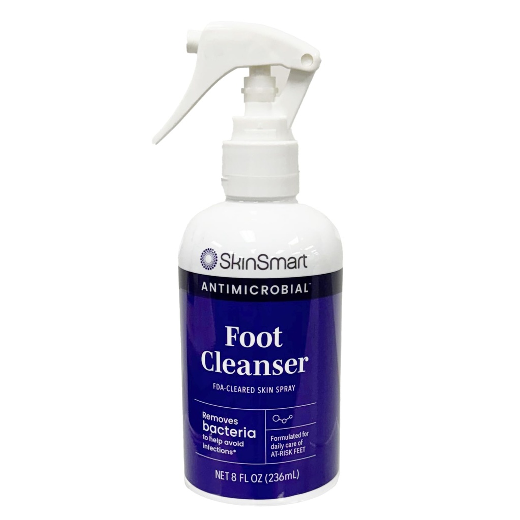 SkinSmart Daily Foot Cleanser voor At-Risk Feet, Verwijdert bacteriën om infecties te voorkomen, 8 ounce Spray