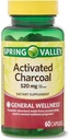 Actieve kool Dieetsupplement, 520 mg, 60 Tel.