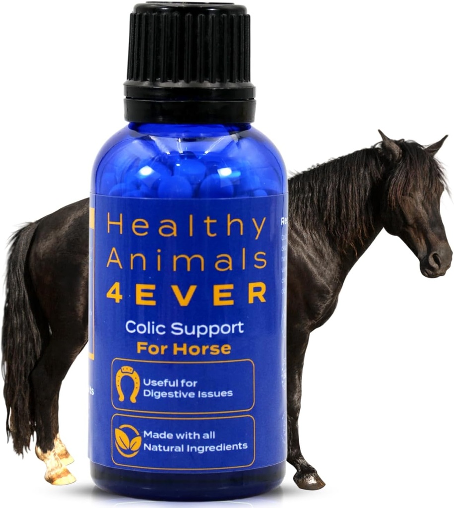 HA4E - Horse Colic Support - Vermindert buikpijn en maagproblemen - Zeer effectief, natuurlijk Homeopathisch supplement - 300 Tabletten