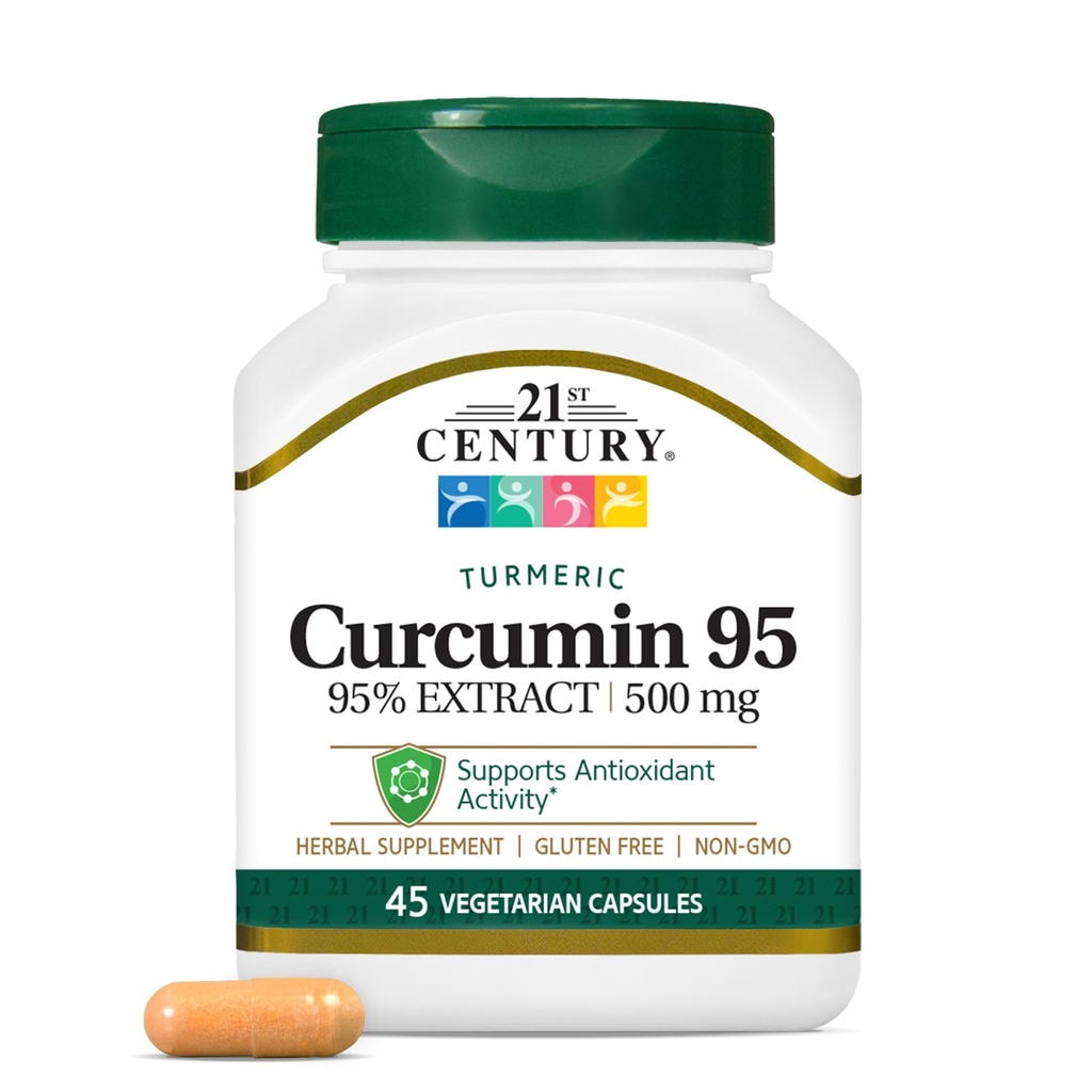 21e eeuw Curcumin 95 Kruidensupplementen, 45 Tel (22757)
