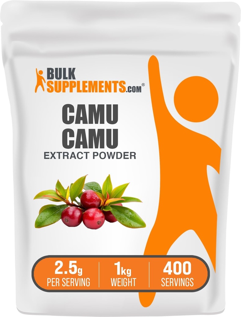 BulkSupplements.com Camu Camu Extract Powder - Superfood Supplement, Herbal Supplement - Vegan & Glutenvrij, 2,5 g per portie, 1kg (2,2 lbs) (verpakking van 1)