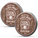 Viking Revolutie Sandalwood Baard Balsem - Baardboter met Argan Oil, Baard Softener voor mannen met Jojoba Olie - Baard Moisturizer voor mannen met bijenwas - Baard Wax voor mannen (2oz, 2 Pack)