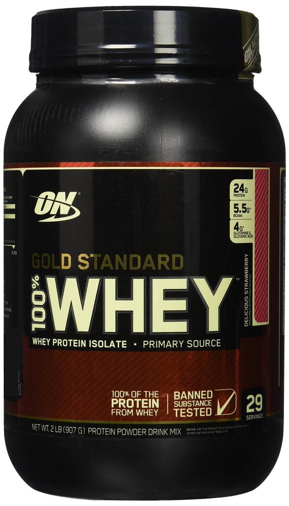 Optimale voeding Gold Standard Wei Heerlijke aardbeien - 2,07 lbs