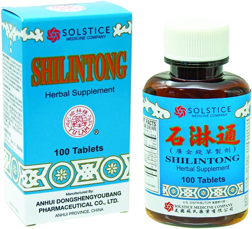 Shilintong kruidensupplement (Ondersteunt urinetrek, nier- en blaassteenreiniging)(100 tabletten)(1 fles)(Solstice)