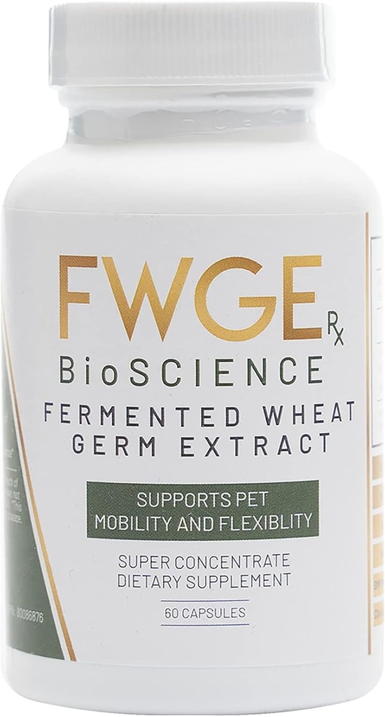 Spermidine Pet Joint Health Premium Gefermenteerd Tarwekiem Extract, Mobiliteit, Flexibiliteit, Cellular Health, Non-GMO, Glutenvrij, Suikervrij, Veganistisch, Natuurlijke, 1 Fles 60 Capsules