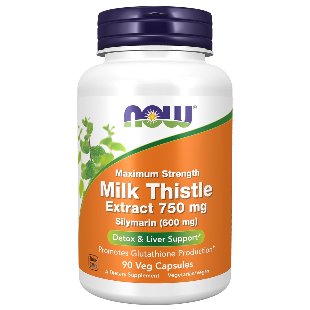 Nu Foods Milk Thistle Extract 750 mg Silymarin (600 mg), Maximale sterkte - 90 Veg Capsules