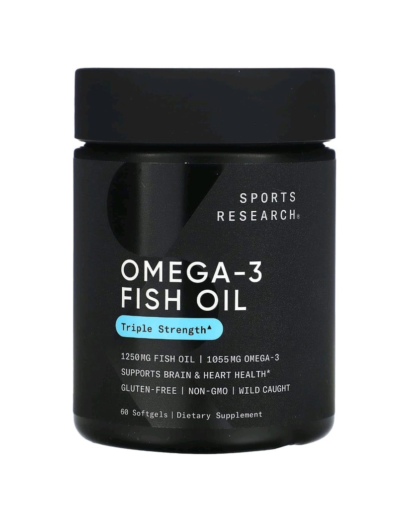 Sportonderzoek Omega-3 Visolie, Triple Kracht, 60 Softgels