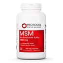 Protocol MSM Bio available Sulfur - 1.000mg - Ondersteunt Joint Health & Healthy Hair, Skin & Nails* - Vegan & Non-GMO - 180 Veg Capsules