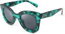 FEISEDY Retro Lunettes de soleil surdimensionnées en corne carrée Semi Cat Eye Butterfly Glass Big Thick Bold Frame B2572