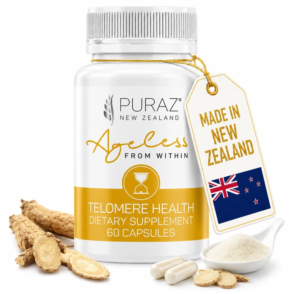 Telomere Supplementen w/Potent Astragalus Root Extract en Collageen 