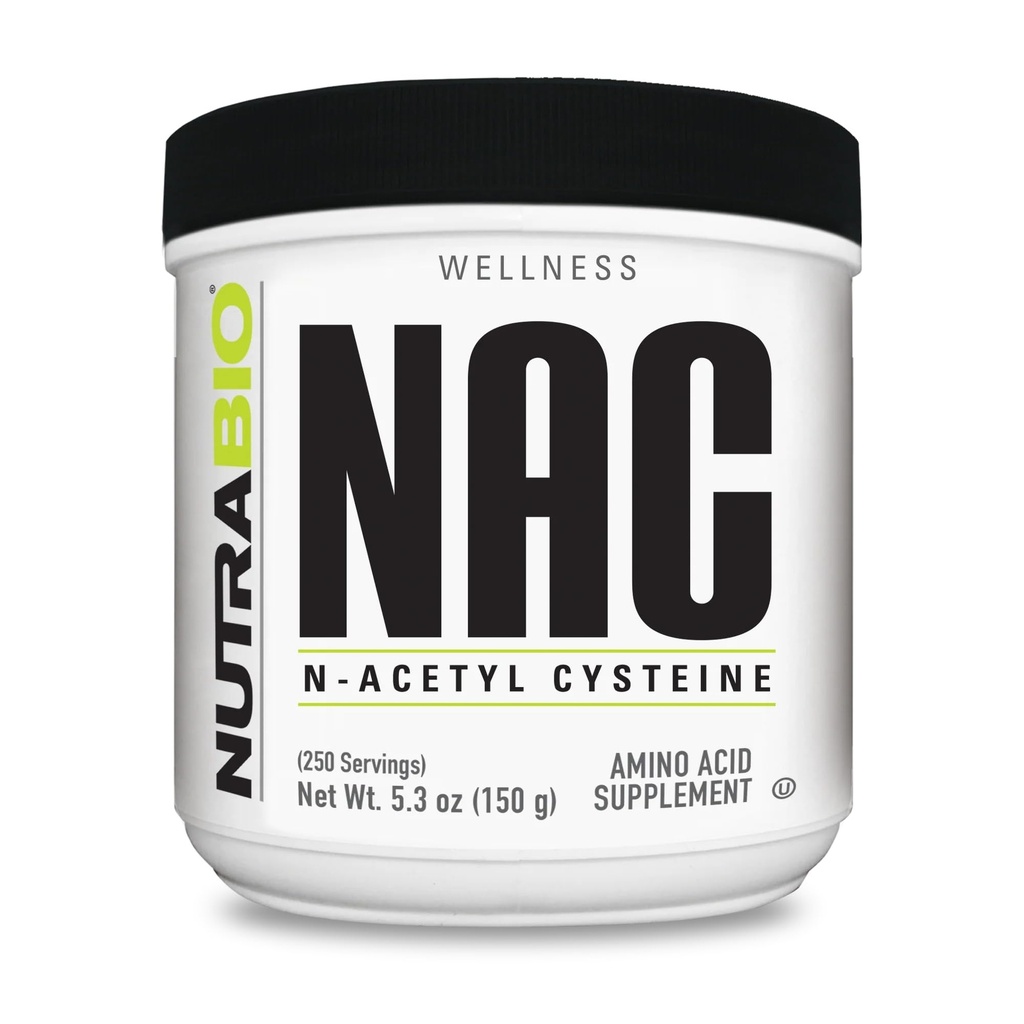 NutraBio N-Acetyl Cysteine Supplement (NAC) - 150 Gram Poeder, 600mg Serveren - Krachtige Anti-Oxidant - Immuunondersteuning - Geen Fillers - Non-GMO - Glutenvrij