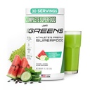 JYM Greens Super poudre alimentaire pour la performance, pastèque concombre, spiruline, champignons, vitamines, broccoPhane et brocoli, hommes et femmes, 30 portions