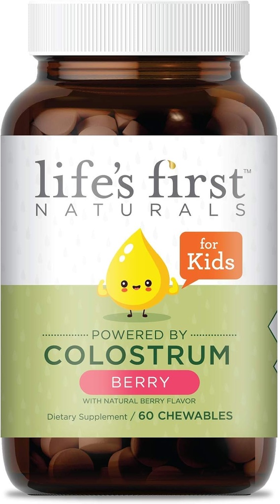 Les premiers naturels de la vie pour les enfants, supplément nutritionnel avec Colostrum, Berry mixte, 60 Chews pour enfants