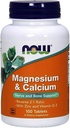 MAINTENANT Aliments - Magnésium et calcium 2:1 Rapport 100 onglets