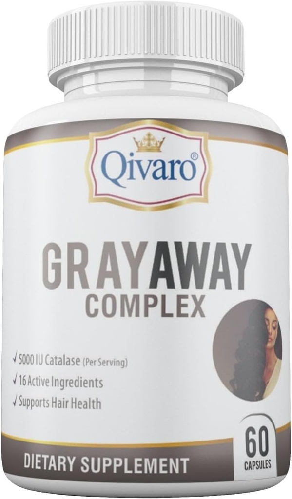 Gray Away Complex - Advanced Unisex supplement voor natuurlijke haarkleurenherstel - omgekeerde Graying voor mannen en vrouwen - 60 capsules
