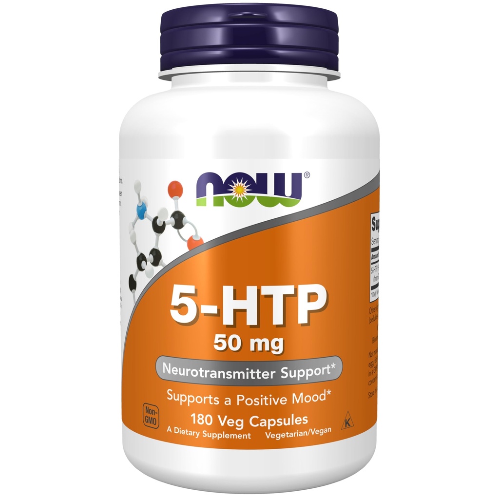 MAINTENANT compléments alimentaires, 5-HTP (5-hydroxytryptophane) 50 mg, soutien aux neurotransmetteurs*, 180 gélules