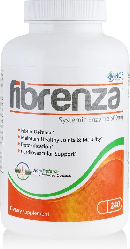 Fibrenza - Systemic Enzyme Complex with Fibrinolytische & Proteolytische Enzymen - Dieetsupplement - 240 Caps