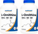 Nutricost L-Ornithine 500 mg; 180 capsules (2 flessen)