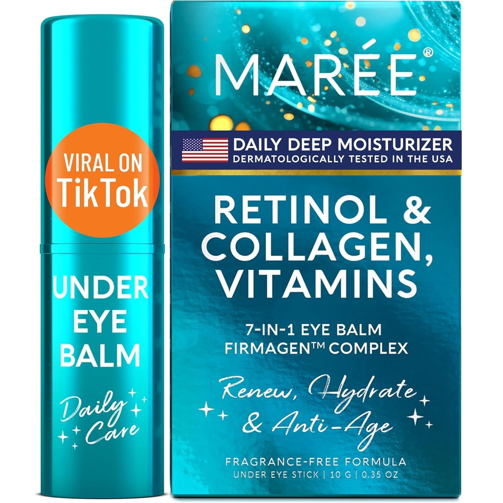 MAREE Under Eye Balm Stick with Retinol & Ceramide Complex - Facial Moisturizer for Dark Circles & Rimpels - Under Eye Brightener Stick, Anti rimpel Hydrating Face Skincare