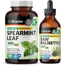 BIO Krauter Spearmint 250 Capsules & Saw Palmetto Tinctuur 4 Fl. Oz.