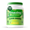 Amazing Grass Green Superfood Energy: Super Greens Poudre et caféine végétale avec thé vert, poudre de betterave et graines de lin, citron Lime, 100 portions (paquetage mai Vary)