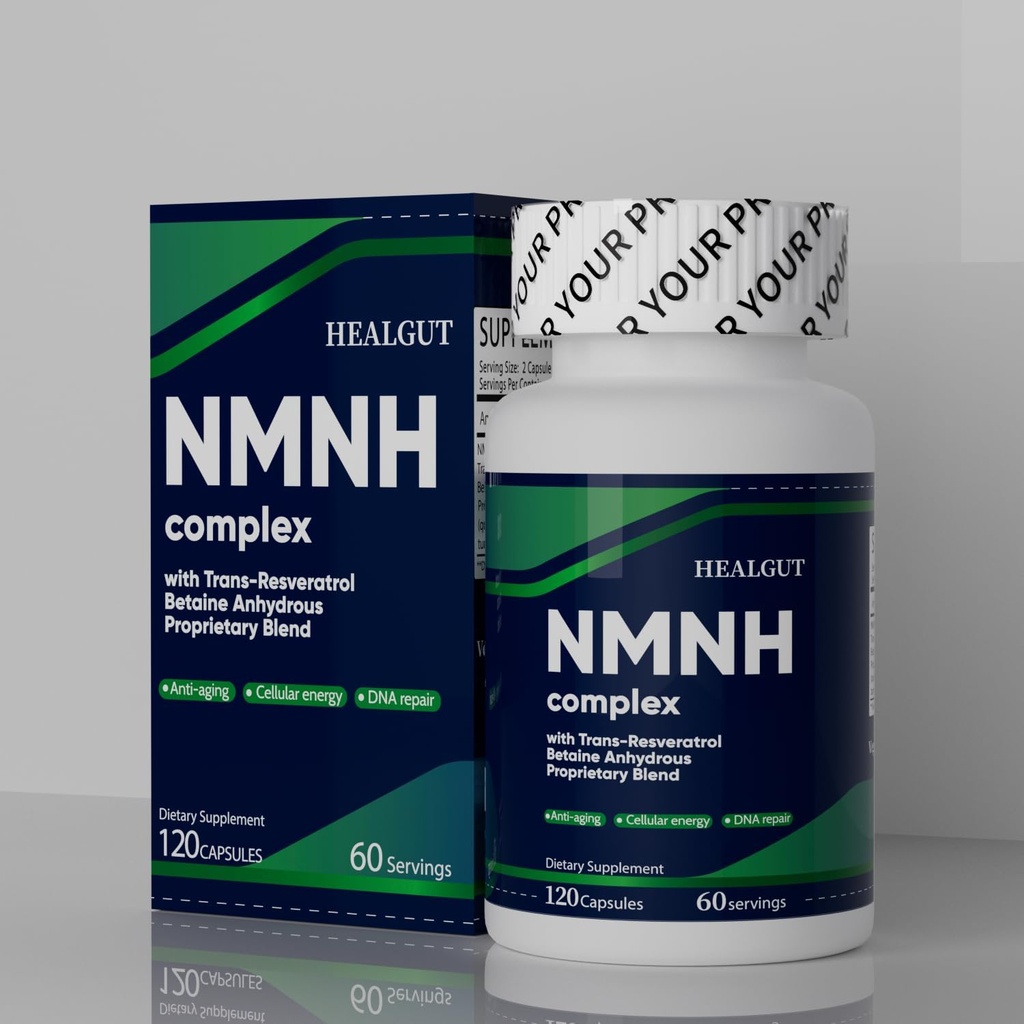 Premium NMNH-supplement voor doorbraken tegen veroudering - Boost NAD+ Niveaus Liposoom Capsules 120 porties