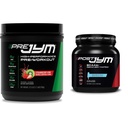 JYM Supplement Science PRE JYM 30 Servers - Strawberry Kiwi & Post-workout met BCAA's, Glutamine, Creatine HCL, Beta-Alanine en meer, Blue Arctic Freeze, 30 Servings, 22 Oz